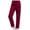 Wine, variant on Diufon Straight Pants for Women Casual Solid Color Lounge Pants Elastic High Waist Drawstring Athletic Pants