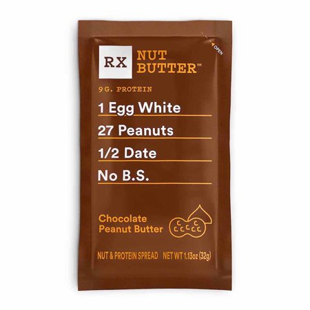 RX Nut Butter Peanut Butter, Chocolate, 1.13 Oz, Pack Pack Of 10