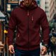 thumbnail image 1 of pstuiky hombres de manga larga, Sudadera con capucha y bolsillo con cremallera y cordón para hombre, deportiva, informal, de manga larga, de color liso y a la moda camisetas de hombre m, 1 of 4