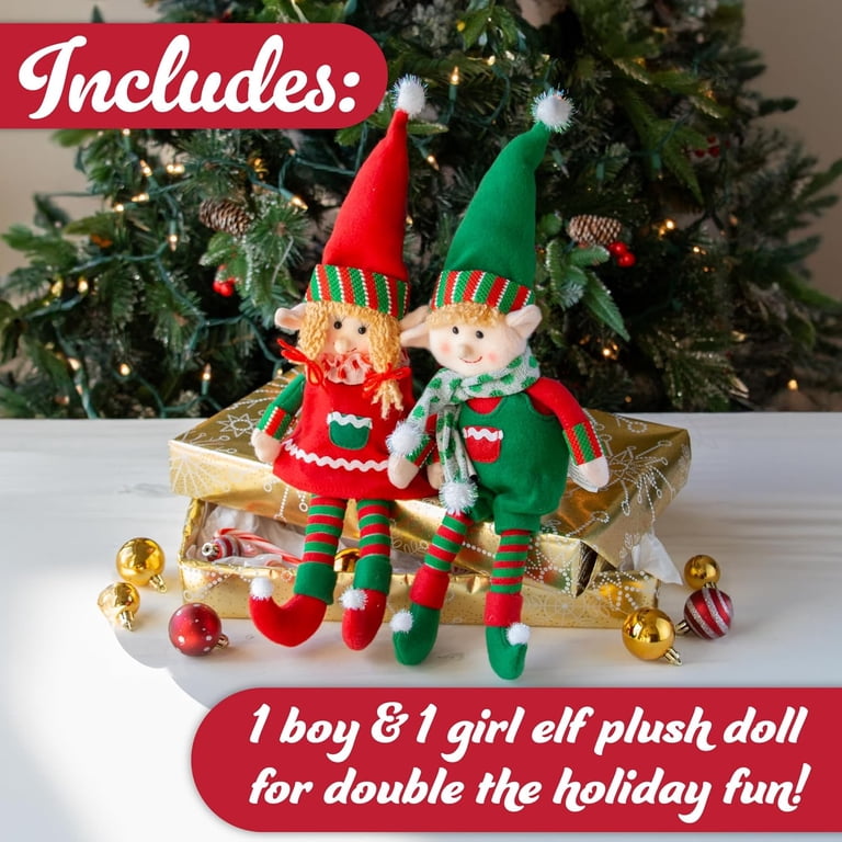 Elf On A Shelf Girl Custom Christmas Elf Plush Doll - 14.5 Inches ...