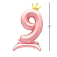 thumbnail image 2 of isasaka 42-Inch Pink Number Foil Balloons for Birthday Party Decorations, Large Helium Mylar Balloons for Kids & Adults, 2 of 5