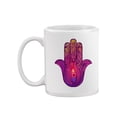 thumbnail image 2 of Purple Hamsa Design Mug  -Image by Shutterstock,, 2 of 4