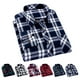 thumbnail image 3 of Camisa a cuadros para hombre, cuello vuelto, manga larga, botón de una sola fila, Top clásico para hombres y niños, 3 of 5
