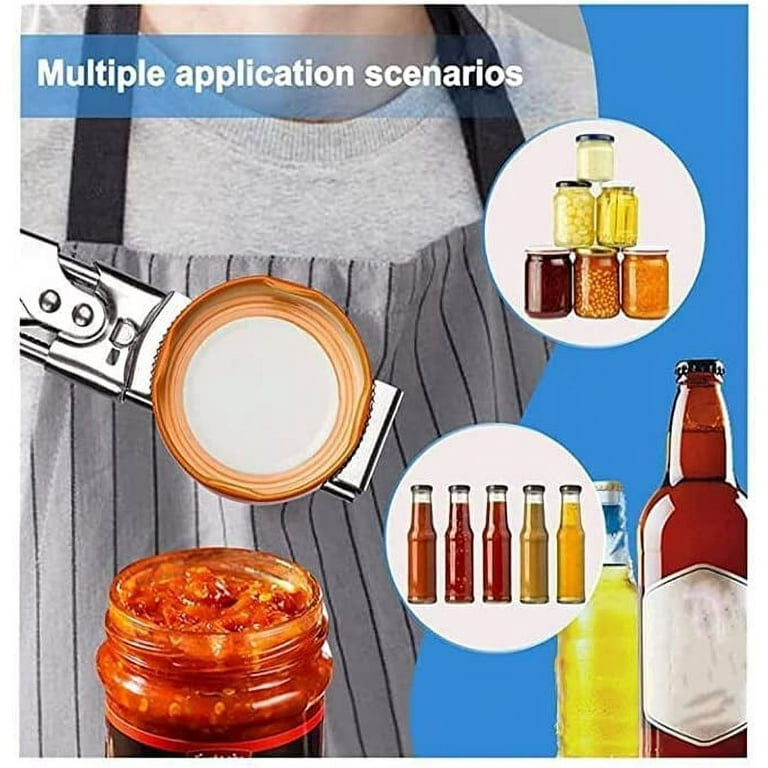 Multifunctional Can Opener Beer Bottle Opener Adjustable Stainless Steel  Manual Jar master Opener Gripper Kitchen supplies