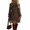 Brown, variant on Boho Mini Dresses for Women V Neck Balloon Sleeve Smocked Waist Comfortable Flowy Fit Outfits Clothes for Going Out, (S)