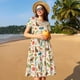 thumbnail image 4 of Disketp Monkeys in the Jungle para Vestido de Manga Corta para Mujeres, Vestidos de Verano para Mujeres, Casual y Holgado para la Playa, 4 of 6