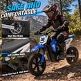 thumbnail image 5 of Joyracer 24V Electric Dirt Bike for Kids, 250W Powered Motorcycle,Ride on Toys with 3 Speed Modes, Twist Grip Throttle, Rear Disc Brakes, 15" Pneumatic Tire, Blue, 5 of 6