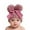 Pink, variant on Double Bowknot Baby Hat, Winter Knitted Woolen Beanie for & Toddlers, Thick Warm Soft Yarn with Double Pompom, Ideal for Cold Weather