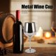 thumbnail image 3 of Copas De Vino De Acero Inoxidable Copa De Vino De Metal con Base Ancha Y Grande para Fiestas Banquete De Bodas Eventos (Silver), 3 of 4