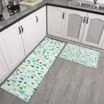 thumbnail image 2 of Light Blue Christmas Tree Pattern Kitchen Rugs Sets Of 2,Anti Fatigue Kitchen Mat Rugs Non Slip Washable,Decorative Kitchen Floor Mats for Kitchen,Sink,Laundry,17"x30"+17"x47", 2 of 7