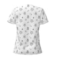 thumbnail image 5 of Wukai Hand Drawn Turtle Casual V-Neck Graphic Tees for Women: Lightweight and Breathable Summer Tops with Stylish Design-Large, 5 of 8