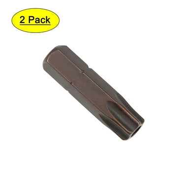 Unique Bargains 1/4' Hex Shank 0.98' Length T40 Magnetic Security Torx Screwdriver Bit S2 Steel Brown 2 Pack