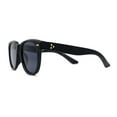 thumbnail image 4 of Lunettes de Soleil pour Hommes Hipster Rétro Vintage à Monture Ronde Corne Tout Noir, 4 of 4