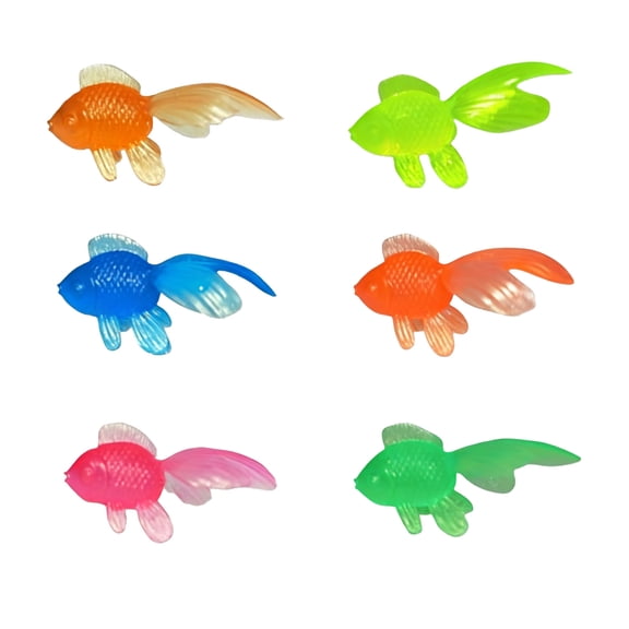Pool Floating Goldfish, 5cm Simulated Fish Toy, Soft TPR Water Ornament, Lifelike Play Fish for Bathtub Fishing Game Pool Landscape Decor