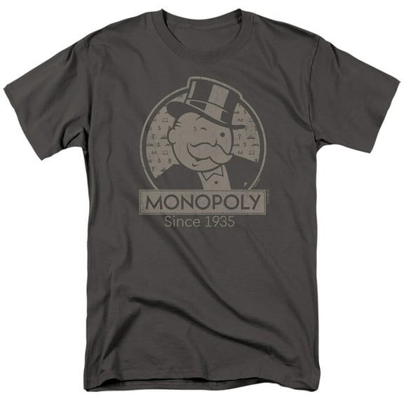 Monopoly Wink S/S Adult 18/1 T-Shirt Charcoal