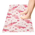 thumbnail image 5 of Haosy Pink Bird and Heart Bathroom Rugs Non Slip Absorbent Soft Plush Quick Dry Bath Mat, 39"x20", 5 of 8