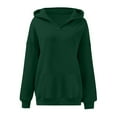 thumbnail image 5 of HAiming Oversize Solid Color Hoodies Casual Long Sleeve Pullover Hooded Sweatshirt with Pocket Tops, 5 of 5
