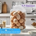 thumbnail image 4 of Airtight Glass Storage Jars with Clamp Lid - Food Storage Containers with Rubber Gasket Seal – Pantry & Kitchen Canisters for Dry Goods, Coffee, Sugar, Pasta -135oz | 4L | 1 GAL (1pk), 4 of 6