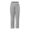 thumbnail image 3 of DuoJiaJ Autumn And Winter New Selling Casual Loose Knitted Women's Trousers Women's Wide Leg Pants Gray XL, 3 of 4