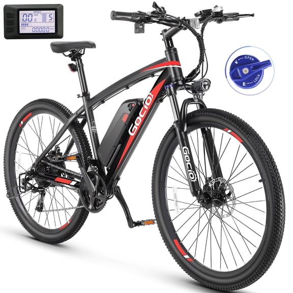 Gocio 27.5" Electric Mountain Bike for Adults, 750W Peak Motor, 48V 10.4Ah Battery, 20MPH, 21 Speed, Lockable Front Suspension, UL2849 Certified