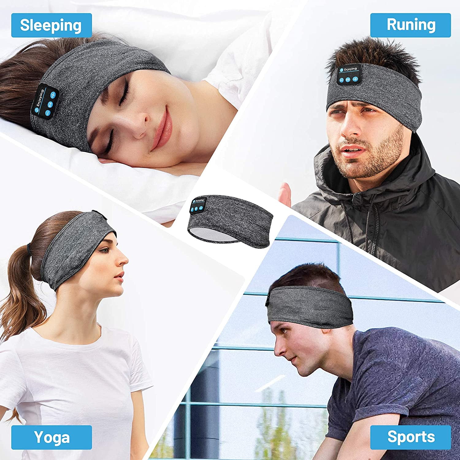Sleeping Headphones Wireless Bluetooth Headband Headscarf