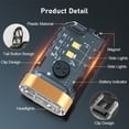 thumbnail image 4 of 2 PCS 365nm UV Black Light,USB C Mini Led EDC Flashlight ith Clip, Tail Magnet, 9 Modes, Waterproof Pocket Flashlights, 4 of 9