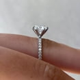 thumbnail image 4 of Cora jewellery 6 Prong 2CT Round Moissanite Solitaire Engagement Ring For Women, 14K White Gold, 4 of 5