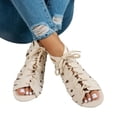 thumbnail image 4 of DIVVce Lace Up Gladiator Sandals For Women Open Toe Comfortable Non Slip Casual Footwear, 4 of 8
