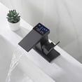 thumbnail image 5 of beisidaer Bathroom Faucet Waterfall Temperature Time Display Faucet Hot And Cold Water-silver, 5 of 5