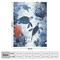 thumbnail image 4 of ARISTURING  Sea Turtle Throw Blanket Underwater World Sea Turtle Sea Grass Natural Watercolor Style Plush Sherpa Blanket Cozy Fluffy Blanket Sea Turtle Gifts…, 4 of 6