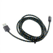 Black Durable Braided 6ft Long Type-C Cable Compatible With Acer Liquid Jade Primo - Alcatel PulseMix, Idol 5S 4S, 7 - ASUS ZenFone 5z, ROG Phone - Blackberry Motion, KEYone, Key2 LE B1W