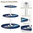 thumbnail image 2 of 3-Tier Acrylic Cupcake Stand Sturdy Dessert Display Cupcake Tower Cupcake Holder for Party Wedding Outdoor Picnic Soccer Ball in Space, 2 of 8