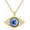 B-Evil Eye, variant on DOLIOX 14k Real Gold Evil Eye Pendant Necklace Cubic Zirconia Eye Protection Jewelry Gifts for Women