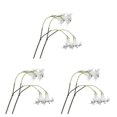 thumbnail image 3 of stanreset 1/2/3 2 Pieces Fake Flower Reusable Vivid Simulation Lifelike Dual Head Home Wedding Artificial Flowers Plant Ornament White 3PCS, 3 of 6