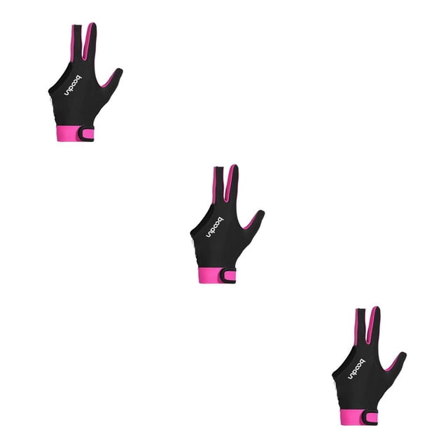 Toystoory Snooker Billiard Cue Glove Left Hand Pool Glove Finger Three en Open Women Type1 NO1