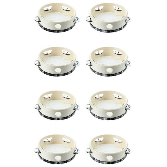 8pcs 6 Inch Musical Tambourine Tamborine Drum Round Percussion Gift for KTV