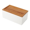 thumbnail image 5 of Desk Storage Box Cosmetic Storage Box Multipurpose Sturdy Portable Bathroom Organizer Case Makeup Organizer Box for Bathroom Drawer Cabinet White concave cover, 5 of 8