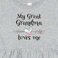 thumbnail image 4 of Inktastic My Great Grandma Loves Me Heart Great Grandchild Girls Baby Dress, 4 of 5