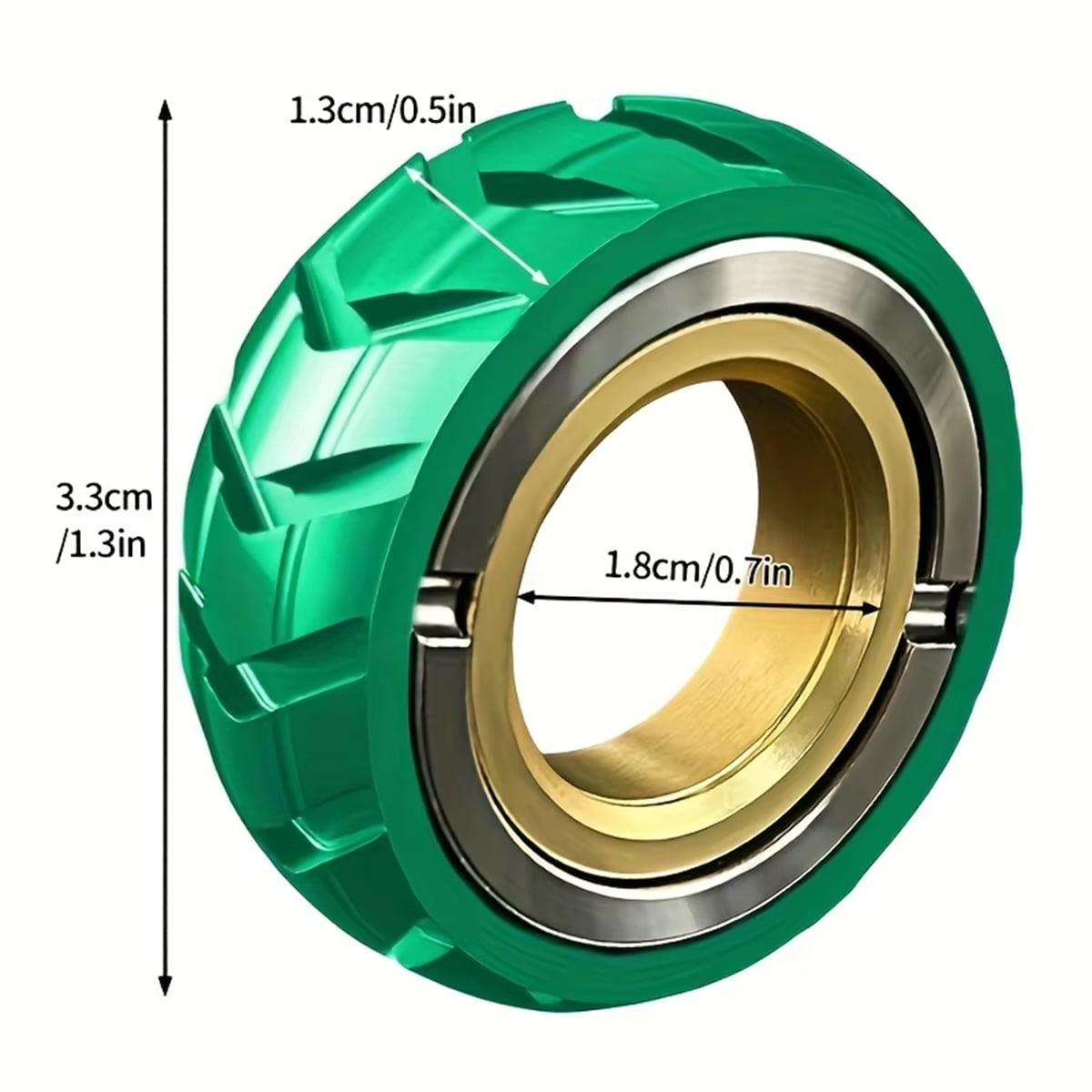 T-Conceal EDC Fidget Sliders Fidget Toys Stress Relief for Adults Magnetic Metal ADHD Casual Fidget Rings Haptic Coin Blocks (Tire-Upgrade)