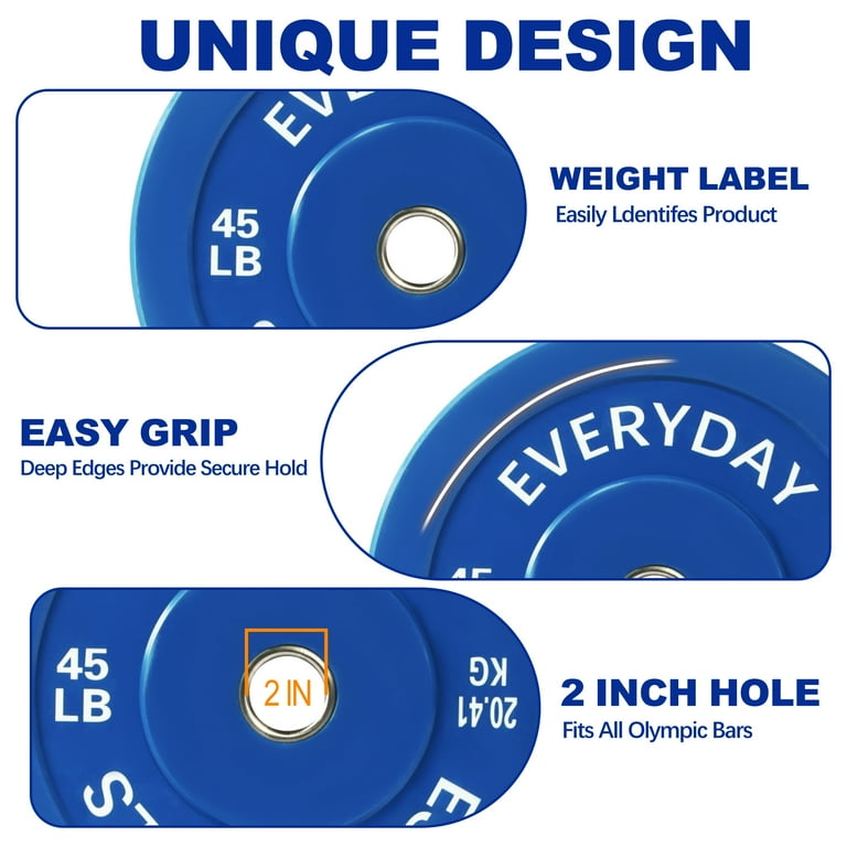 BalanceFrom Olympic Bumper Plate Weight Plate with Steel Hub