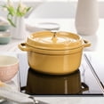 thumbnail image 2 of Staub Cast Iron 4-qt Round Dutch Oven - Citron, 2 of 9