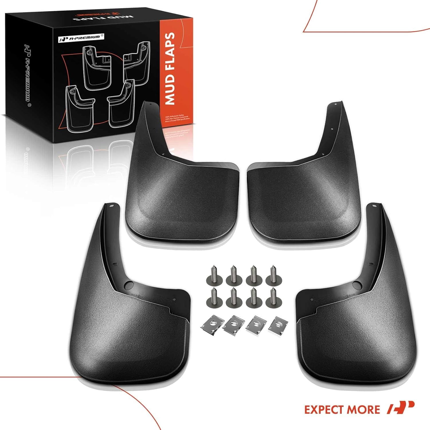 a-premium splash guards mud flaps mudflaps for chevrolet silverado1500 2007-2013 2500 hd 3500 hd 2007-2014 singlerearwheelsonly 4-pc set