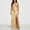 Beige, variant on Dresses for Women Dressy Elegant Ruched V-Neck Sleeveless High Split Maxi Dress Comfort Bodycon Evening Prom Gown Formal Dress