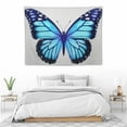 thumbnail image 3 of GOSMITH 40x30 Inch Tapestry Wall Hanging Blue Abstract Watercolor Sparkle Wings of Butterfly White Colorful Home Decorative Tapestries Wall Blanket for Dorm Living Room Bedroom, 3 of 7