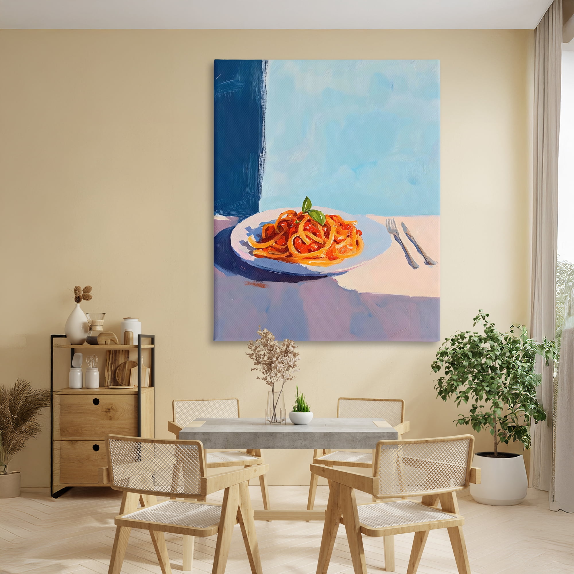 Stupell Industries Italian Spaghetti on Plate Canvas Wall Art, design by The Prints Vibe