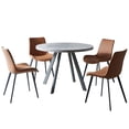 thumbnail image 2 of Round Dining Table Set, Mid Century Modern Round Dining Table 35 INCH, Leisure Coffee Table, Saving Space, 2 of 6