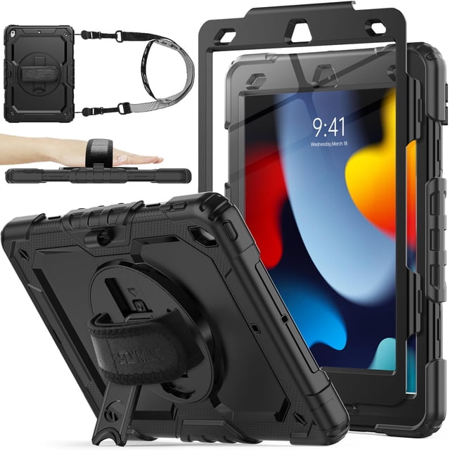 Funda SEYMAC de serie para iPad de 9ª, 8ª y 7ª generación de 10,2 pulgadas con Acc