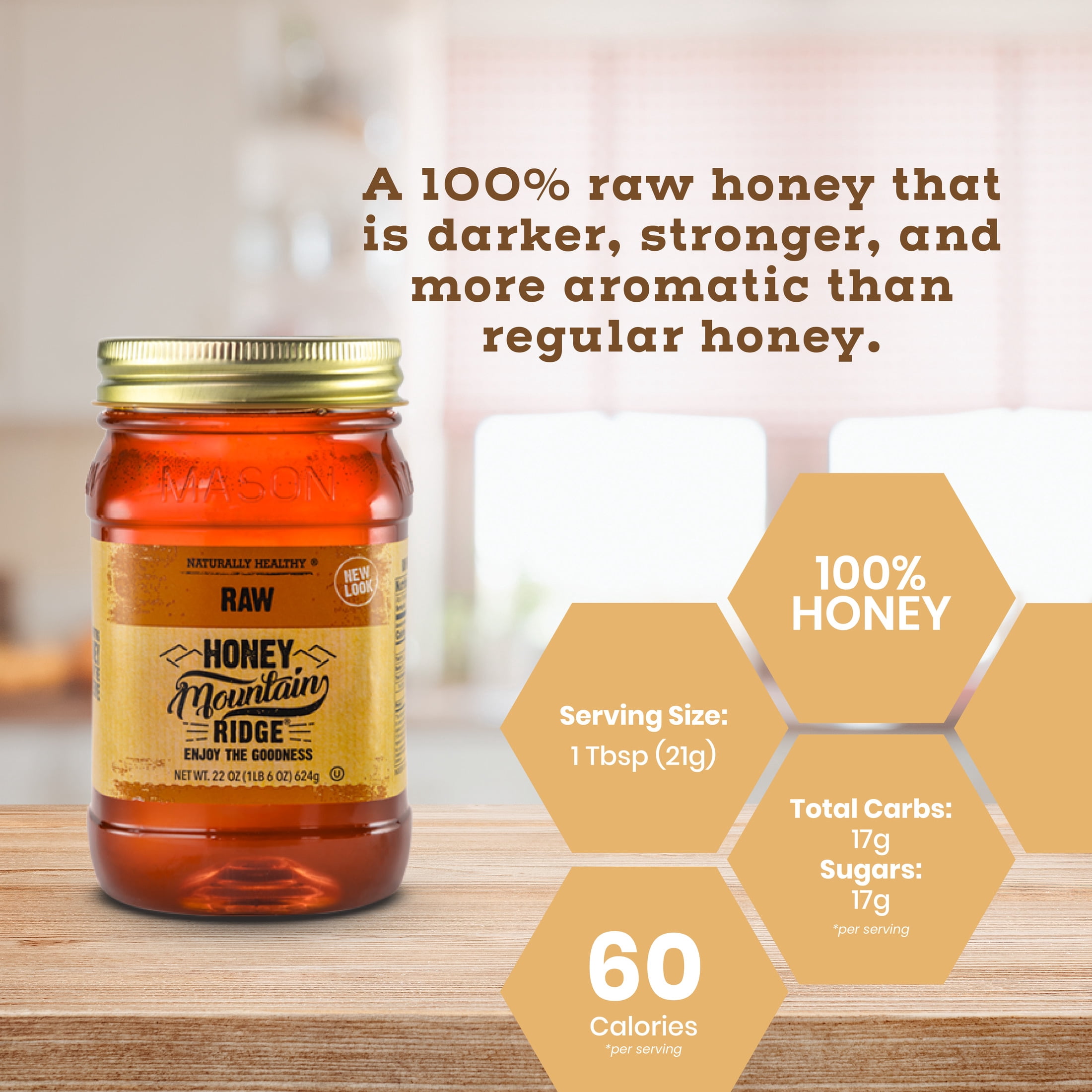 Mountain Ridge Raw Honey 22 oz