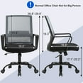 thumbnail image 6 of YRLLENSDAN Mesh Office Chairs, Home Office Desk Chairs With Wheels & Arms Pc Chair Rolling Chair Study Chair Computer Chairs For Adults, Grey, 6 of 8