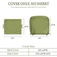 thumbnail image 5 of Pakunoda 22" X 24" Outdoor Deep Seat Cushion Replacement Slipcovers, 6 Set of Waterproof Patio Furniture Cushion Covers, Outdoor Cushion Covers with Zipper for Patio Furniture, Light Green, 5 of 7